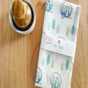 Linen Tea Towel, Camper